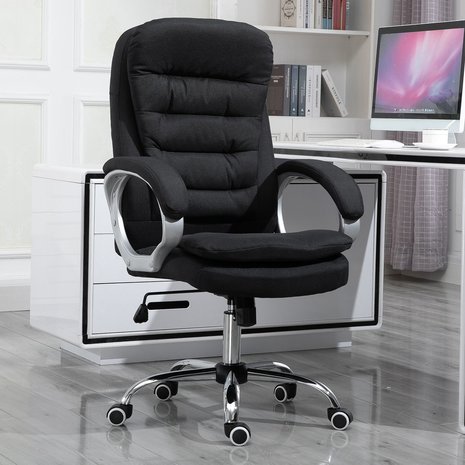 Bureaustoel -  Ergonomische bureaustoel - Directiestoel - Zwart - L64 x B75 x H103-111 cm