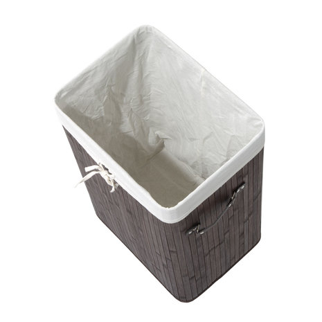 Bamboe wasmand 72 L - Luxe wasmand - Wassorteerder  - Donkerbruin -  L40 x B30 x H60 cm