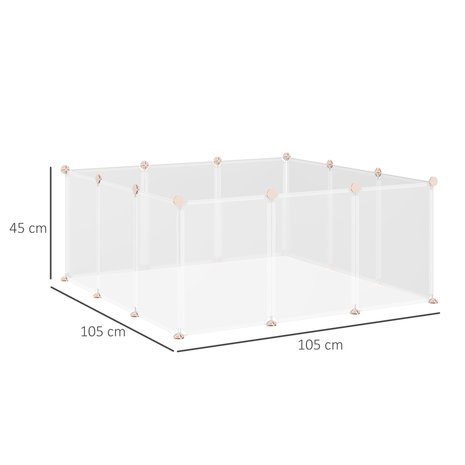 Huisdierenren - Ren - Knaagdieren - Konijnenren -  105L x 105B x 45H cm