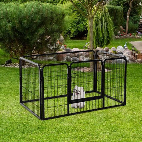 Hondenren - Puppyren - Hondenkennel  - Honden - Staal - 125x80x70cm