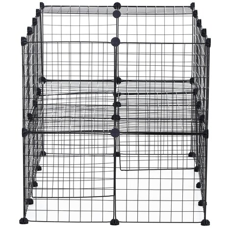 Ren voor kleine huisdieren - Konijnenren - Cavia ren - Hamster ren - Dierenverblijf -  Zwart -  146 x 73 x 73 cm