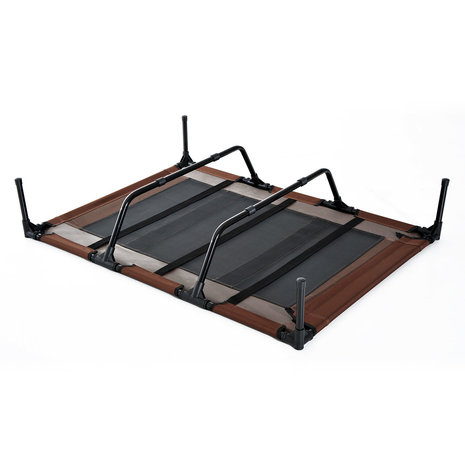 Honden Ligbed -  Grote Hondenbed Stretcher - Hondenstretcher - Hondenkussen - Portable Draagbaar - XXL - 122x92x23cm -  Koffiebruin + zwart