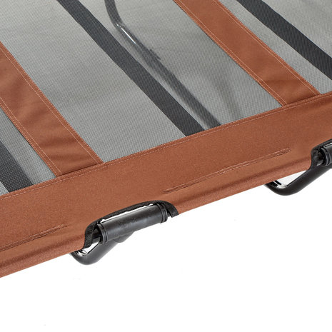 Honden Ligbed -  Grote Hondenbed Stretcher - Hondenstretcher - Hondenkussen - Portable Draagbaar - XXL - 122x92x23cm -  Koffiebruin + zwart