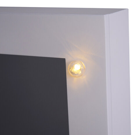 Spiegelkast - Spiegel met verlichting - Spiegel staand - Sieradenhouder - B36 x H136 x D30 cm
