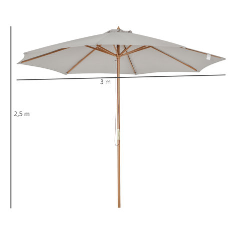 Houten parasol 