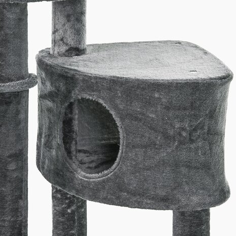 Krabpaal in hoogte verstelbaar  - Kattenkrabpaal  - Krabpaal voor katten - Kattenspeeltjes -  Katten - Grijs - L55 x B45 x H245 cm