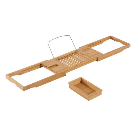 Badplank verstelbaar - Badrek - Badbrug - Bamboe - 75 - 109 cm