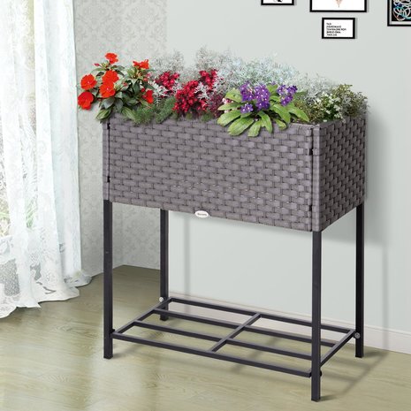 Plantentafel - Plantenstandaard - Plantenbak - Bloempot - Bloembakken voor buiten - Planten - 70 x 30 x 72 cm