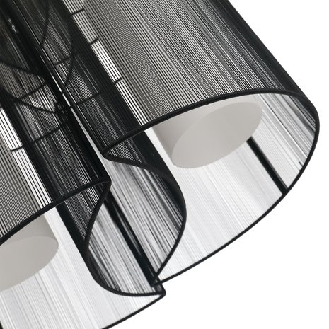 Plafondlamp - 2 x E27 fitting - Zwart -  &Oslash;47,5 x 33H cm