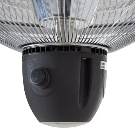 Terrasverwarmer met LED verlichting - Inclusief afstandsbediening -  Heater - Warmte lamp - Verwarming - 1500 W -  Zilver