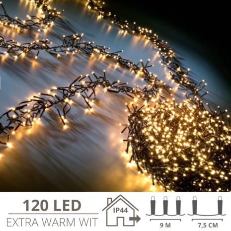Kerstverlichting - Kerstboomverlichting - Kerstversiering - Kerst  - 120 LED&#039;s - 9 meter - Extra warm wit