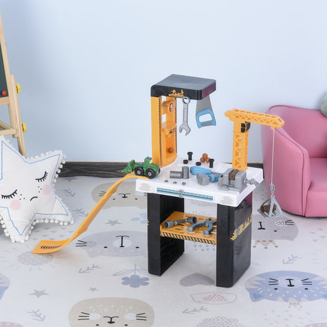Werkbank voor kinderen met accesoires - Speelgoed - Gereedschap -  Tafel - Speeltafel -  82L x 30W x 70H cm