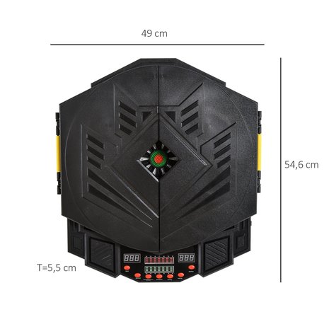 Elektronisch dartbord met LED display - Dartpijlen - Dartbord - Darts - Zwart/Wit Blauw/Rood - B49 x H54,6 x D5,5 cm