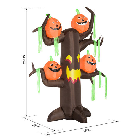 Halloween - Halloween decoratie - Halloween versiering - Halloween verlichting - Pompoen decoratie - Halloween boom - Opblaasbaar