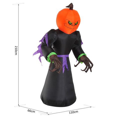 Halloween - Halloween decoratie - Halloween versiering - Halloween verlichting - Pompoen - Monster - Opblaasbaar