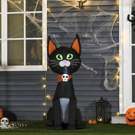 Halloween - Halloween decoratie - Halloween versiering - Halloween verlichting - Kat - Opblaasbaar