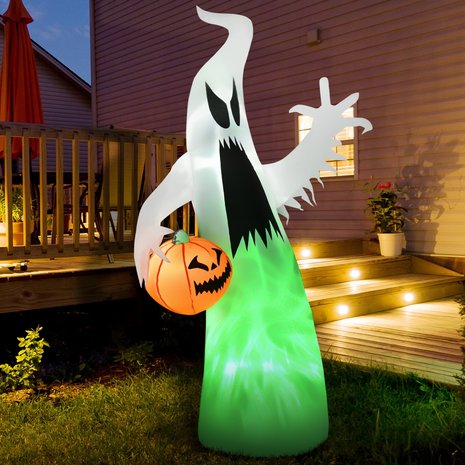 Halloween - Halloween decoratie - Halloween versiering - Halloween verlichting - Pompoen - Spook - Opblaasbaar