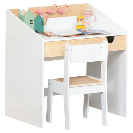 Kinderzitgroep 2-delig- Speelgoed - Kinderstoel - Speeltafel -  Bureau - MDF - 70x50x75 cm