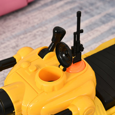 Loopwagen met opbergruimte - Auto speelgoed jongens - Tank - Speelgoed - 68L x 24W x 41,5H cm