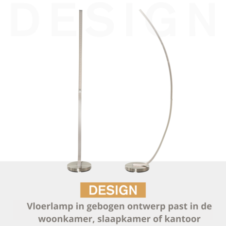 Moderne LED vloerlamp - Staande lamp - Stalamp - Design - Warmwit 3000K