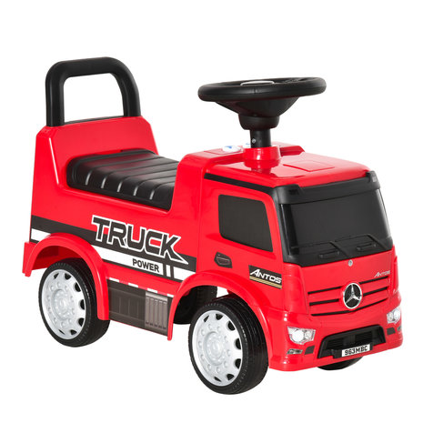 Loopwagen - Speelgoed 1 jaar - Auto speelgoed jongens - Rood - 62,5 L x 28,5 B x 45 H cm