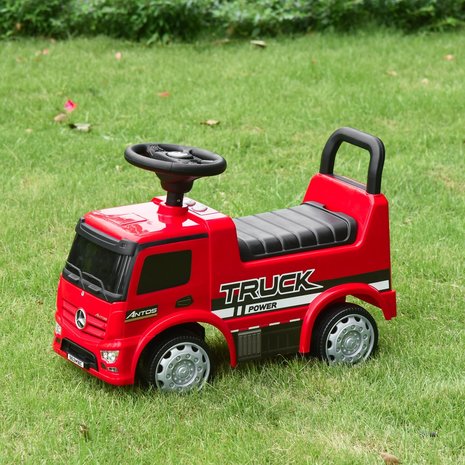 Loopwagen - Speelgoed 1 jaar - Auto speelgoed jongens - Rood - 62,5 L x 28,5 B x 45 H cm