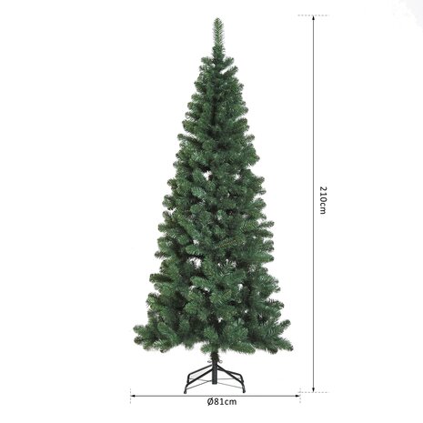 ChristmasGoodz - Kunstkerstboom - Smalle Kunstkerstboom - Smalle kerstboom - Volle boom 210 cm