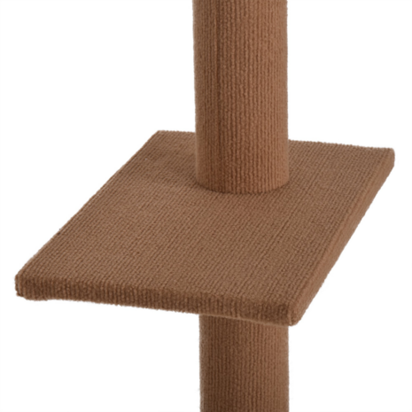 Krabpaal in hoogte verstelbaar  - Kattenkrabpaal  - Krabpaal voor katten - Kattenspeeltjes -  Katten - Bruin - 43L x 27B x 228-260H cm