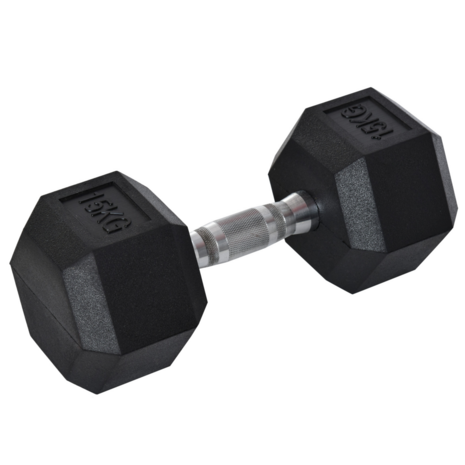 Fitgoodz - Dumbbel - Hexa dumbbell - 15 Kg - Hex Dumbbell - Krachttraining - Crossfit