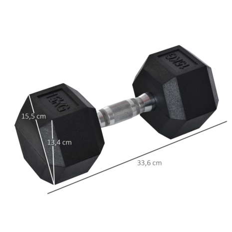 Fitgoodz - Dumbbel - Hexa dumbbell - 15 Kg - Hex Dumbbell - Krachttraining - Crossfit