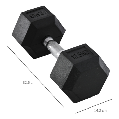 Fitgoodz - Dumbbel - Hexa dumbbell - 12,5 Kg - Hex Dumbbell - Krachttraining - Crossfit