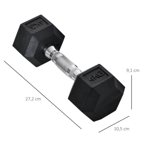 Fitgoodz - Dumbbells - Hexa dumbbell - Set 2x 4 Kg - Hex Dumbbel - Krachttraining - Crossfit