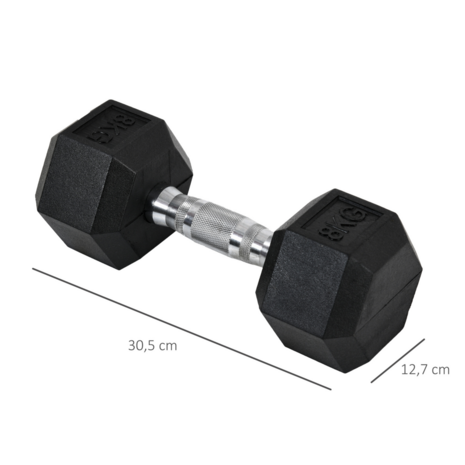 Fitgoodz - Dumbbells - Hexa dumbbell - Set 2x 8 Kg - Hex Dumbbel - Krachttraining - Crossfit