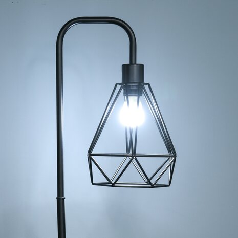 Vloerlamp industrieel - lampen - staande lamp - stalamp - modern -  marmer / zwart &Oslash;25 x 152H cm