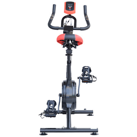 Hometrainer met LCD-display - Hometrainer fiets -  Fietstrainer - Hartslagmeter - Traploze weerstand - Zwart -  85 x 46 x 114 cm