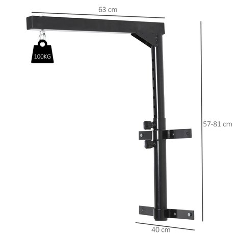 Bokszak muurbeugel - Bokszak ophangsysteem - Bokszak muursteun - Max. 100 Kg - Verstelbaar