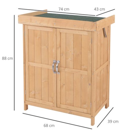 Tuinkast - Tuinkast Hout - Tuinhuis - Opbergkast - 74 x 43 x 88 cm