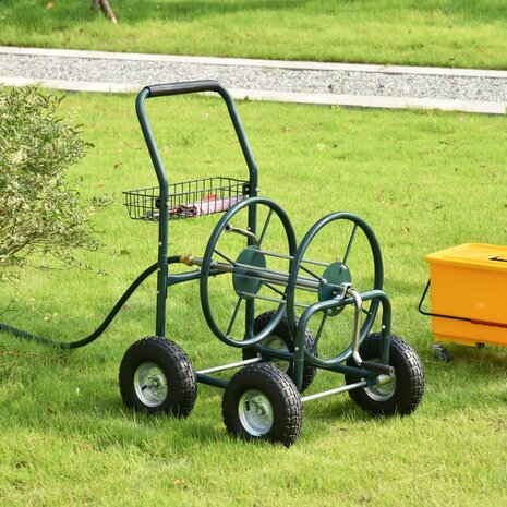 Tuinslangwagen - Haspelwagen -  Slangenwagen -  Wagen voor tuinslang - 83 cm x 60 cm x 92,5 cm