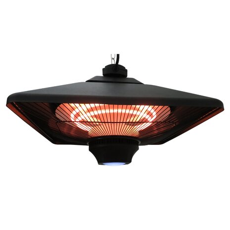 Terrasverwarmer - Hangend - Hangende terrasverwarming - Buitenverwarming - Met verlichting - Met afstandsbediening - 2000 Watt