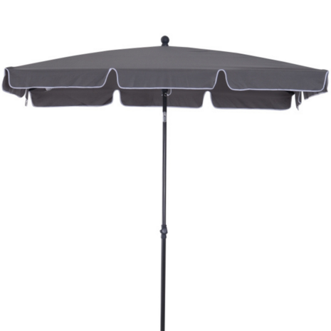 Zonnescherm - Parasol - Balkon parasol - Rechthoek - Knikbaar - 200 x 125 cm - Grijs