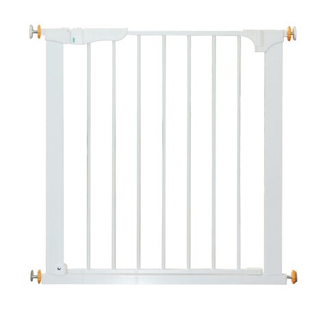 Paws and Claws - Hondenhek - Traphek - Hondendeur - Voor deuropening -  B 74 tot 95 Cm, H75.7 Cm - Wit