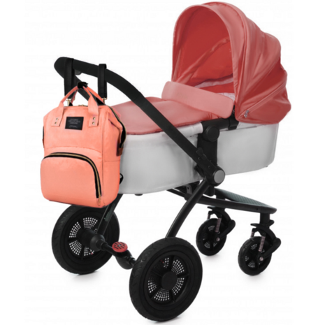 Zenzee - Luiertas - Rugzak - Inclusief buggy en kinderwagenhaken - Met isoleervak - 30 L - Roze