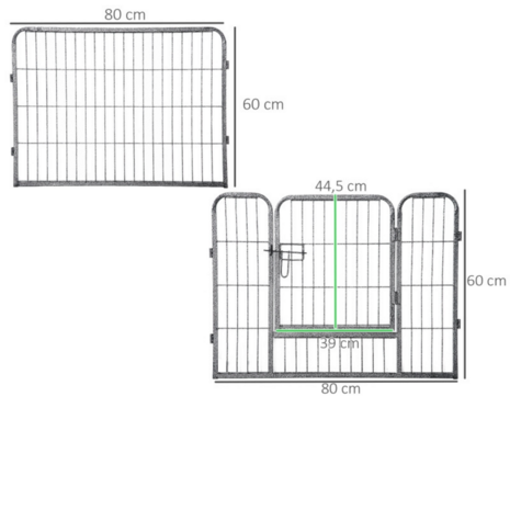 Hondenren - Puppyren - Hondenkennel - XXL - Staal - 320 x 320 x 60 cm