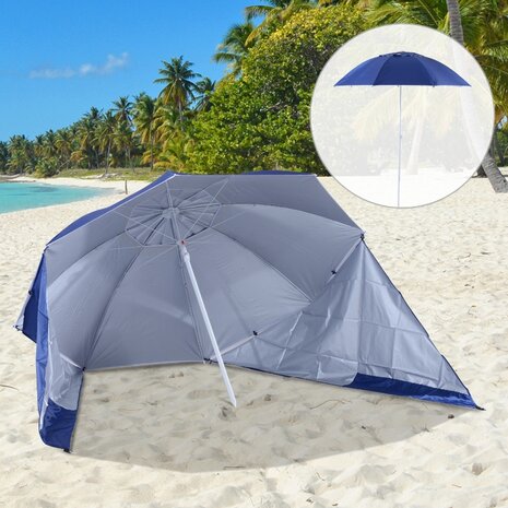 Parasol - Zonnescherm - Parasols -  Blauw  - 210 x H222 cm