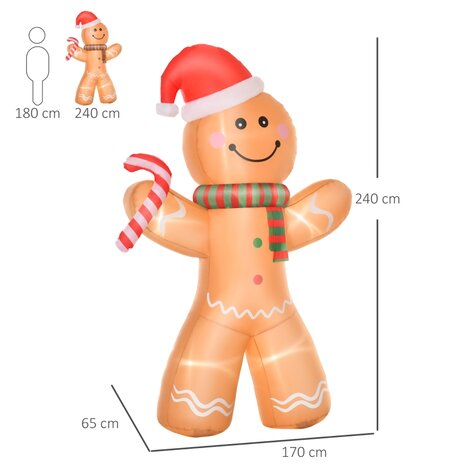 Opblaasbare gingerbreadman