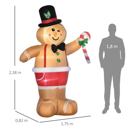 Opblaasbaar kerstfiguur 