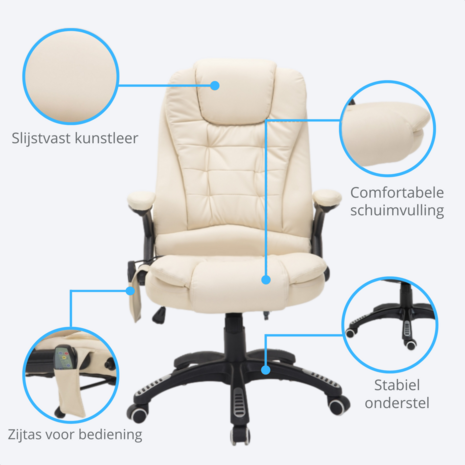 Ergonomische bureaustoel beige