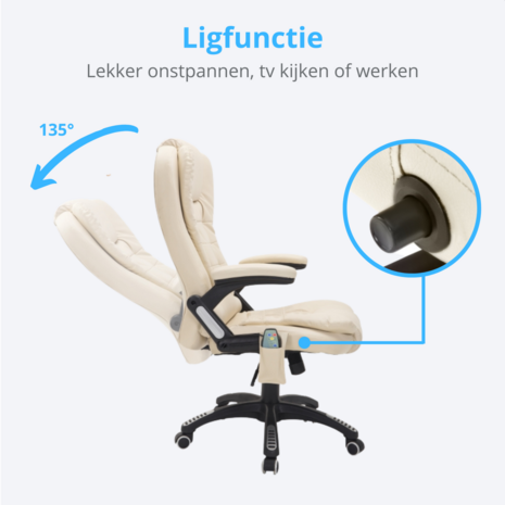 Ergonomische bureaustoel beige