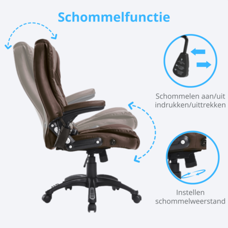 Ergonomische bureaustoel bruin