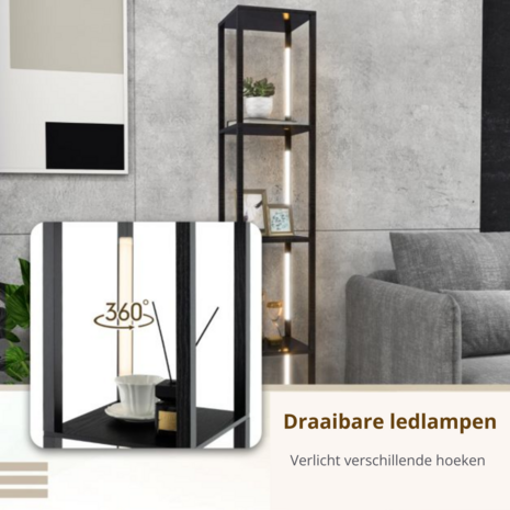 Vloerlamp met opbergruimte